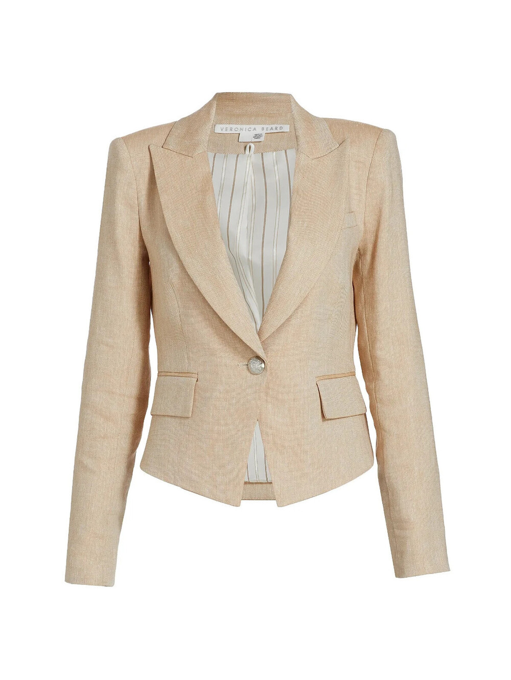 VERONICA BEARD, Hosanna Dickey Jacket in Khaki Melange Sz 14  #SJ2748